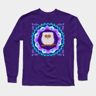 Fluffy Baby Owl Mandala Long Sleeve T-Shirt